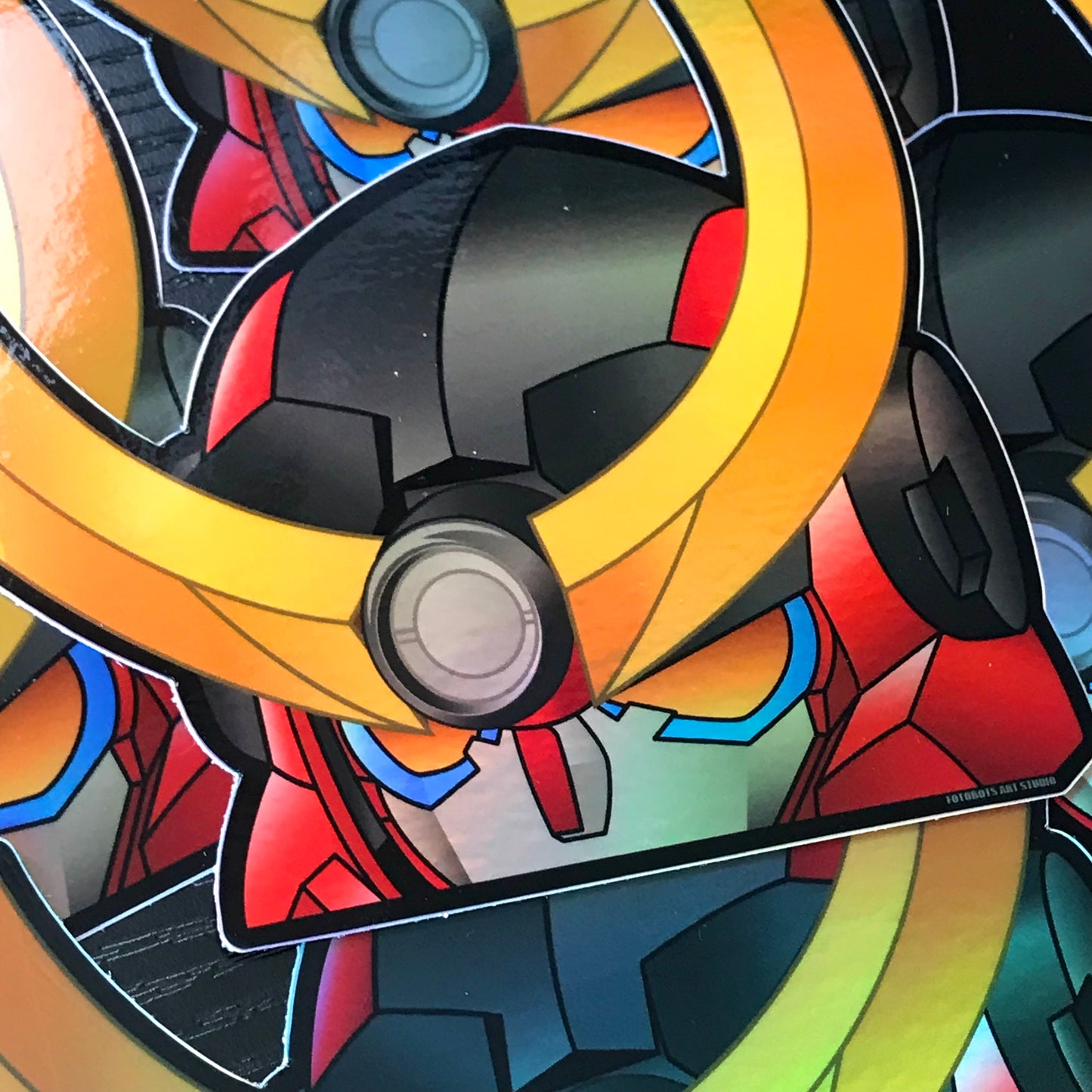 Mecha Rumble Holographic Chibi Gurren Peeker Window Decal