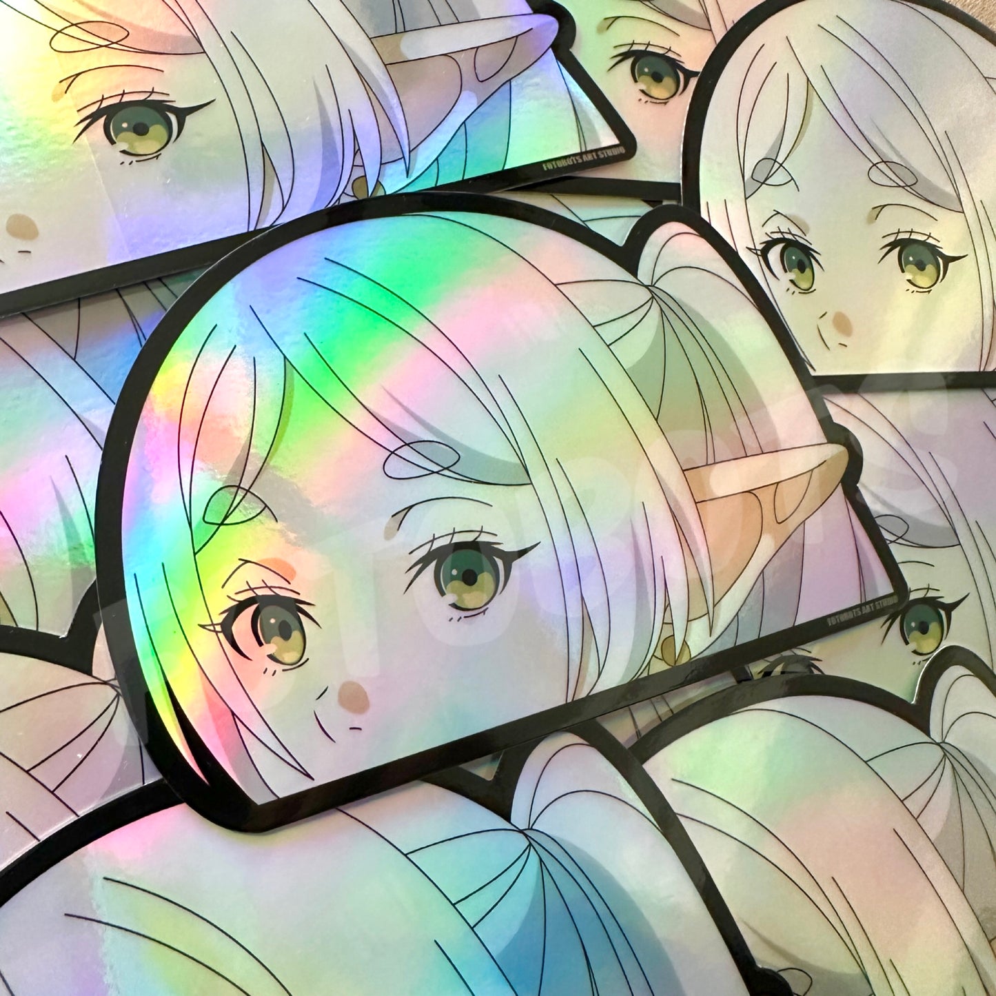 Mecha Rumble Holographic Frieren Peeker Window Decal