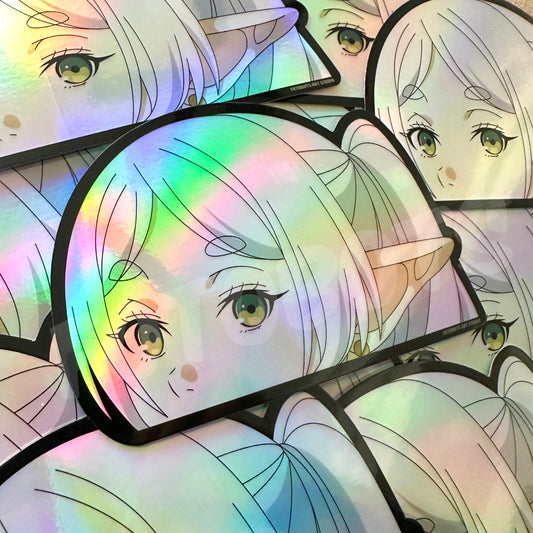 Mecha Rumble Holographic Frieren Peeker Window Decal