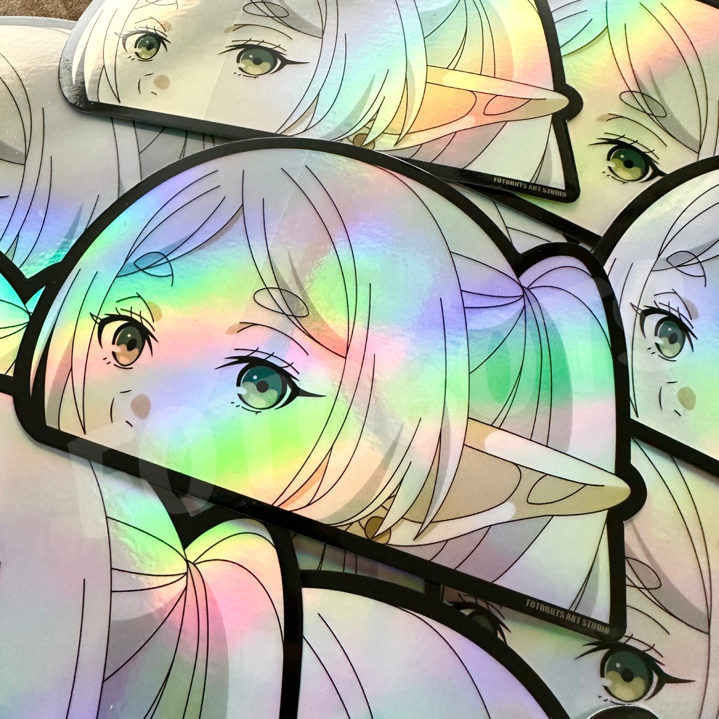 Mecha Rumble Holographic Frieren Peeker Window Decal