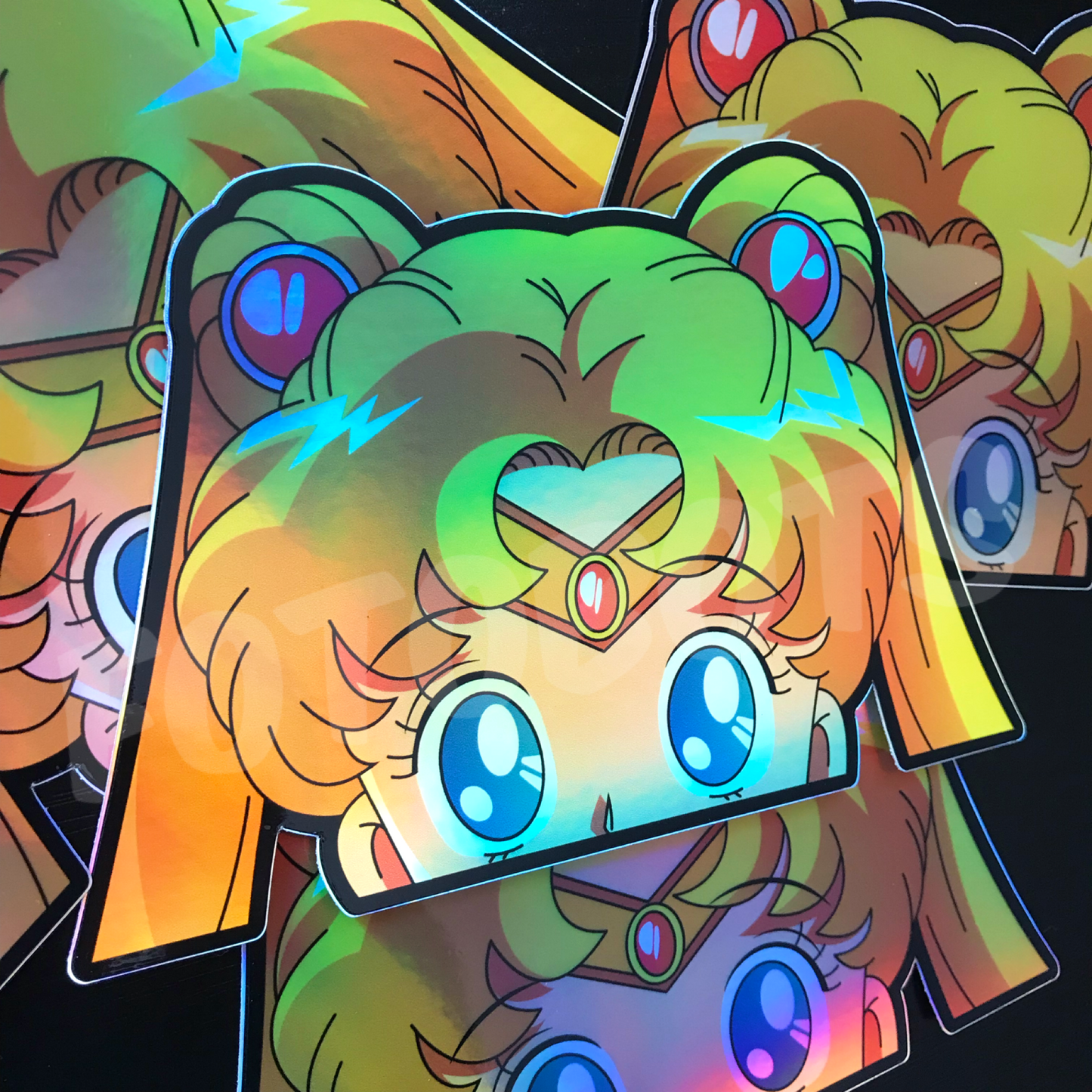 Mecha Rumble Holographic Sailor Peeker Window Decal